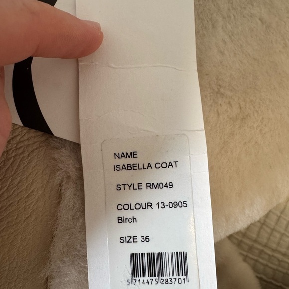 REMAIN BIRGER CHRISTENSEN Isabella Belted Lambskin Shearling Coat EU36 US4 NWT - Picture 15 of 16
